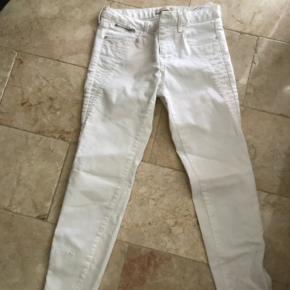 Zara White Denim Jeans